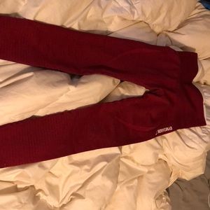 Red seamless gymshark leggings size small